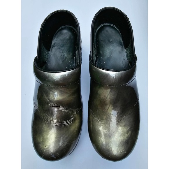 DANSKO Professional Pewter Patent Leather MULE CLOG size EU 38 US 7 1/2 - 8 - Picture 4 of 8